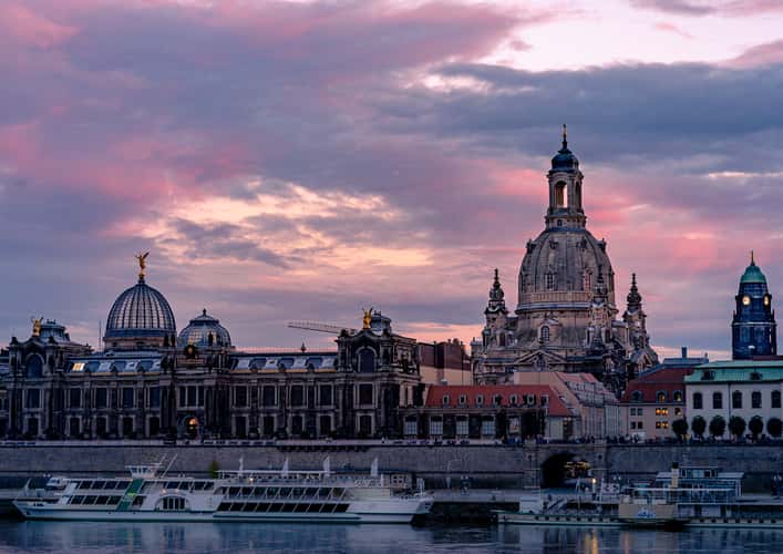 Shore of Elbe, Dresden Cityscape