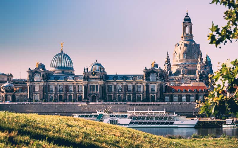 Shore of Elbe, Dresden Cityscape