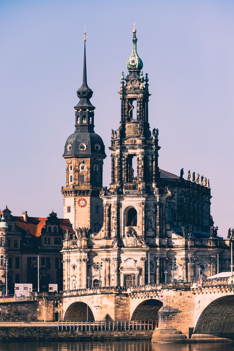 Shore of Elbe, Dresden Cityscape, Germany