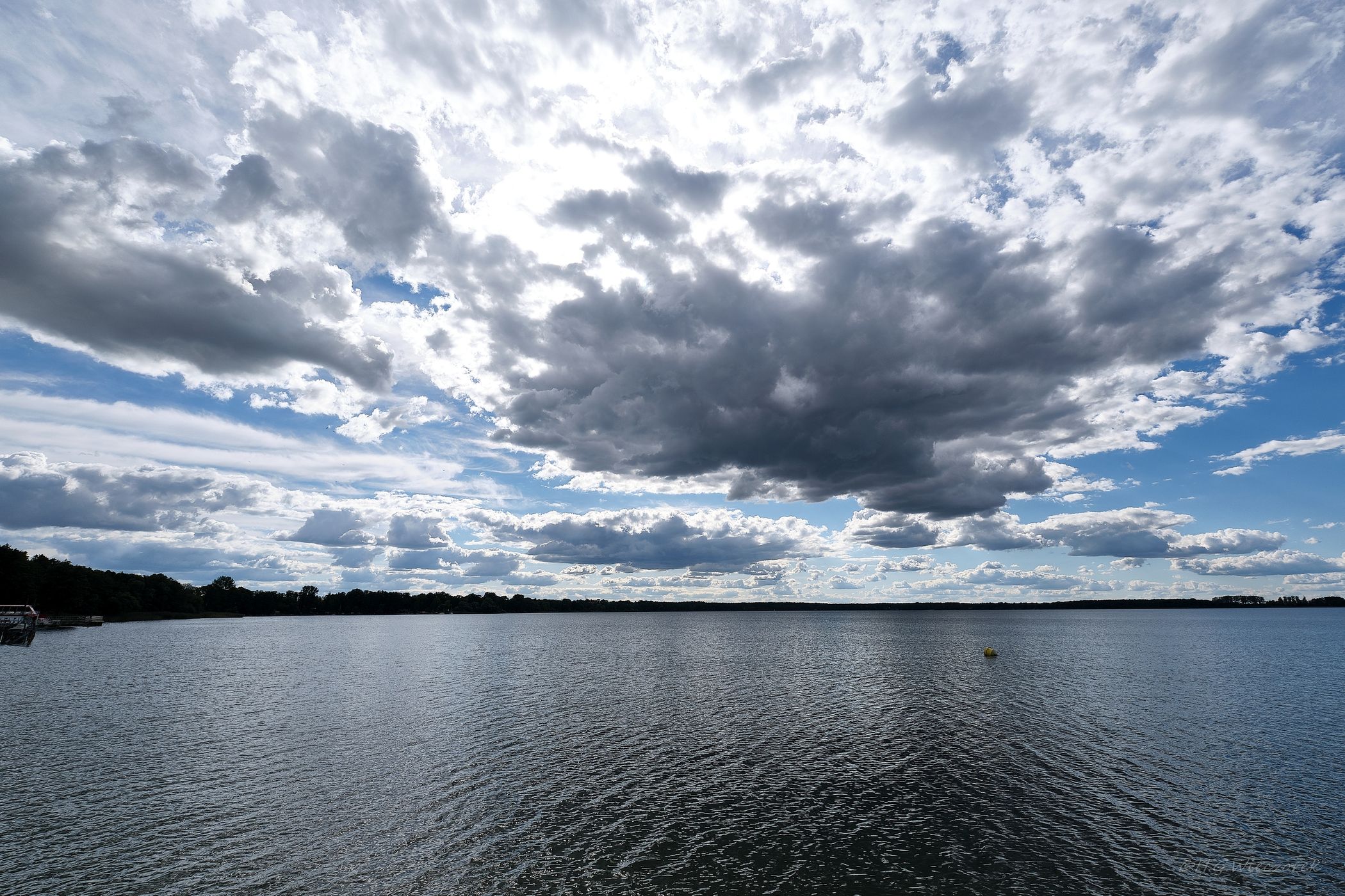 Floating dock at Arendsee., Germany