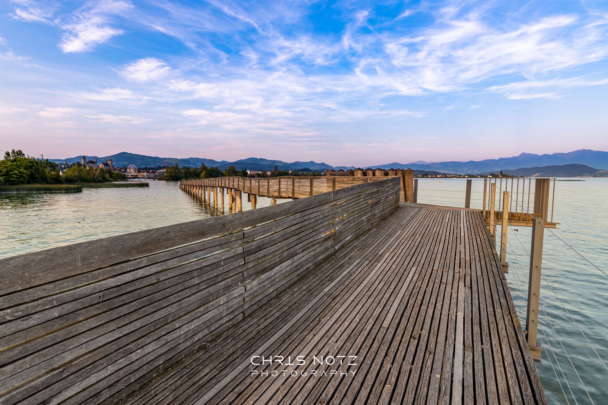 Wooden walkway Rapperswil-Hurden, Switzerland