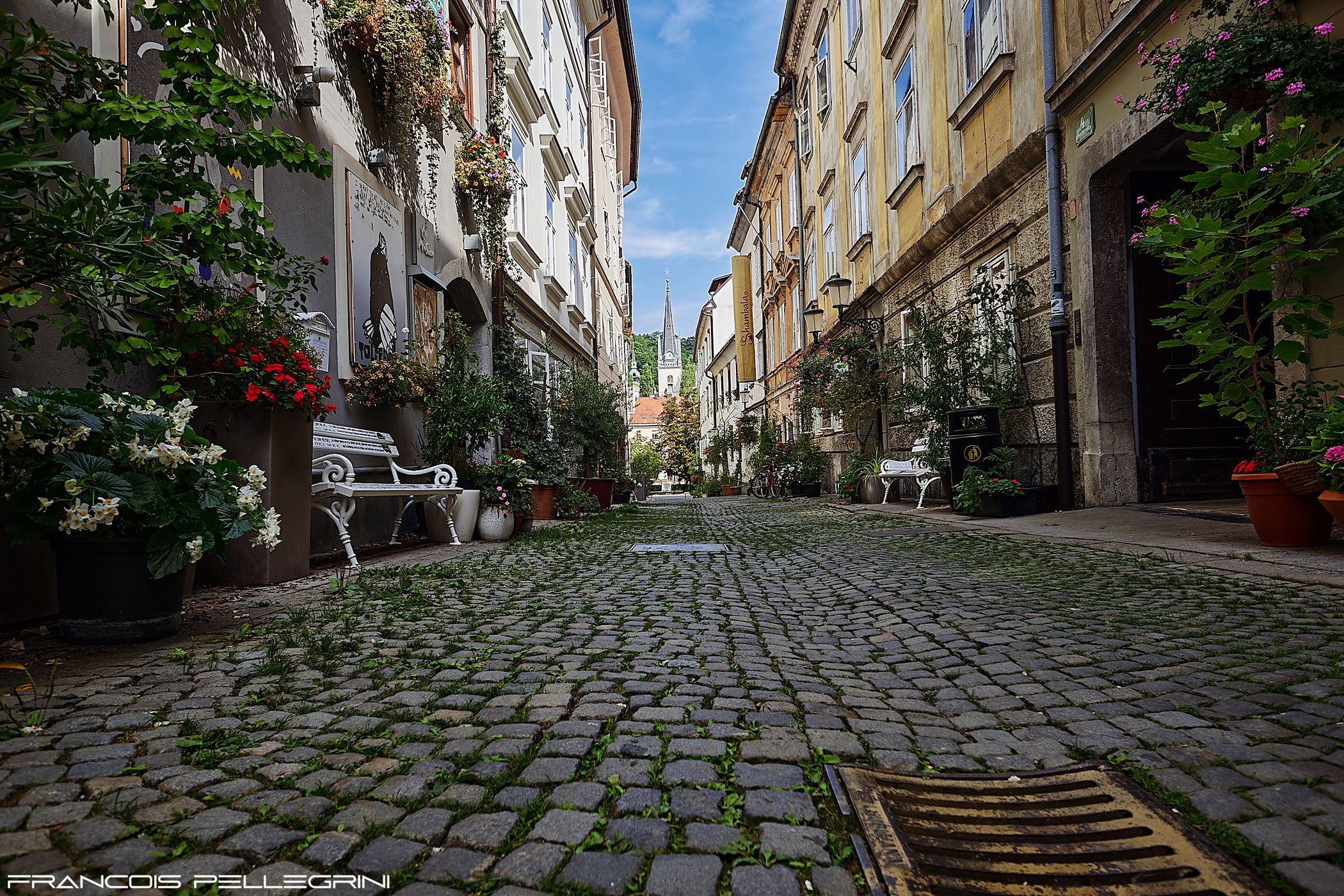 Krizevnica Ulica, street in Ljubljana, Slovenia