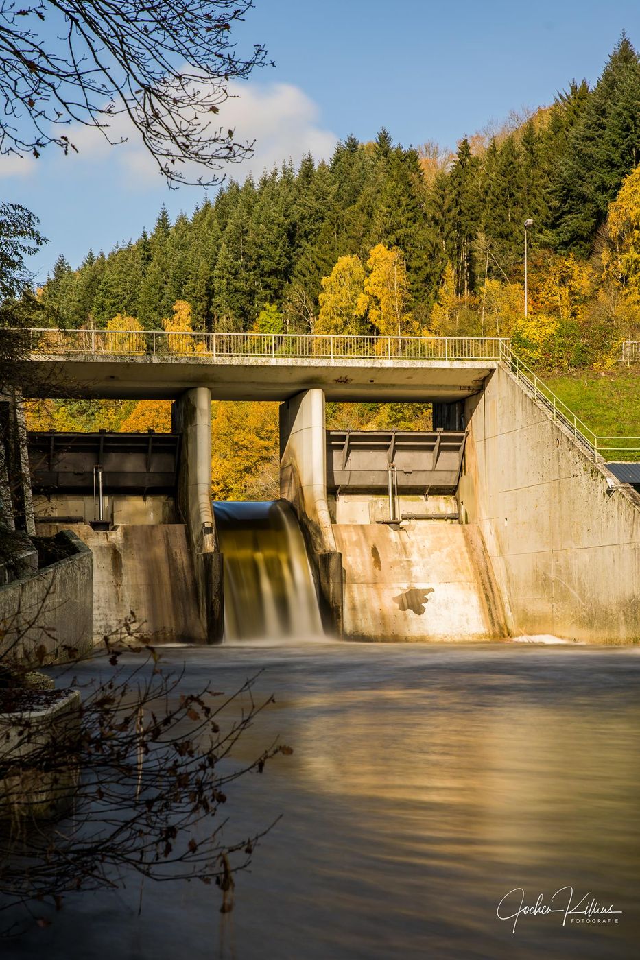 Staumauer Stausee Bitburg, Bitburg reservoir dam, Germany