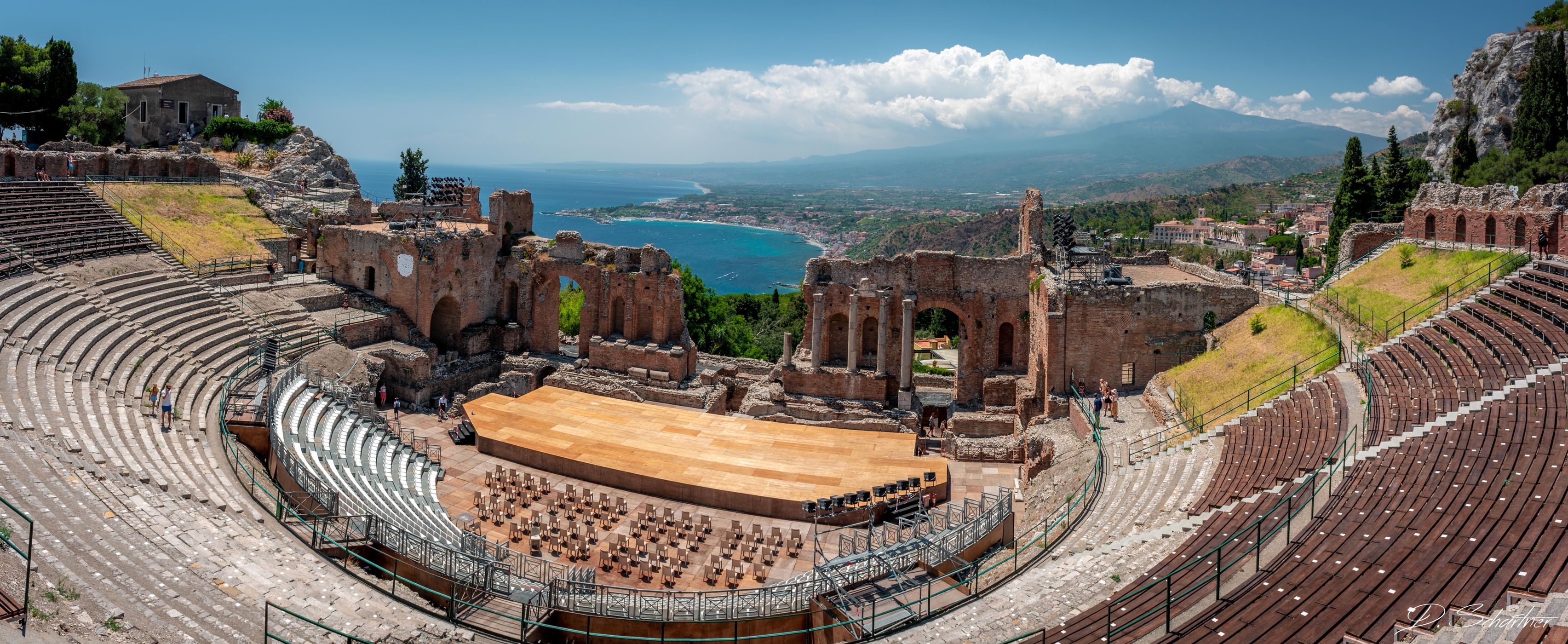 The ancient theatre of Taormina, Italy