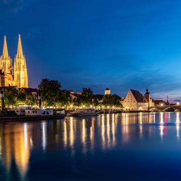 Typical view of Regensburg, Germany
