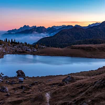 Valparola Pass by night, Italy