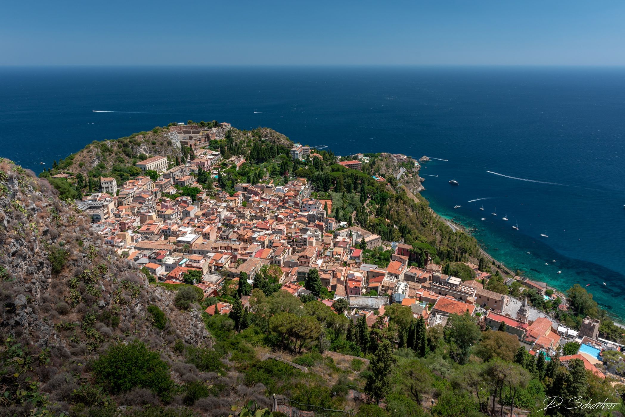 View on Taormina, Italy