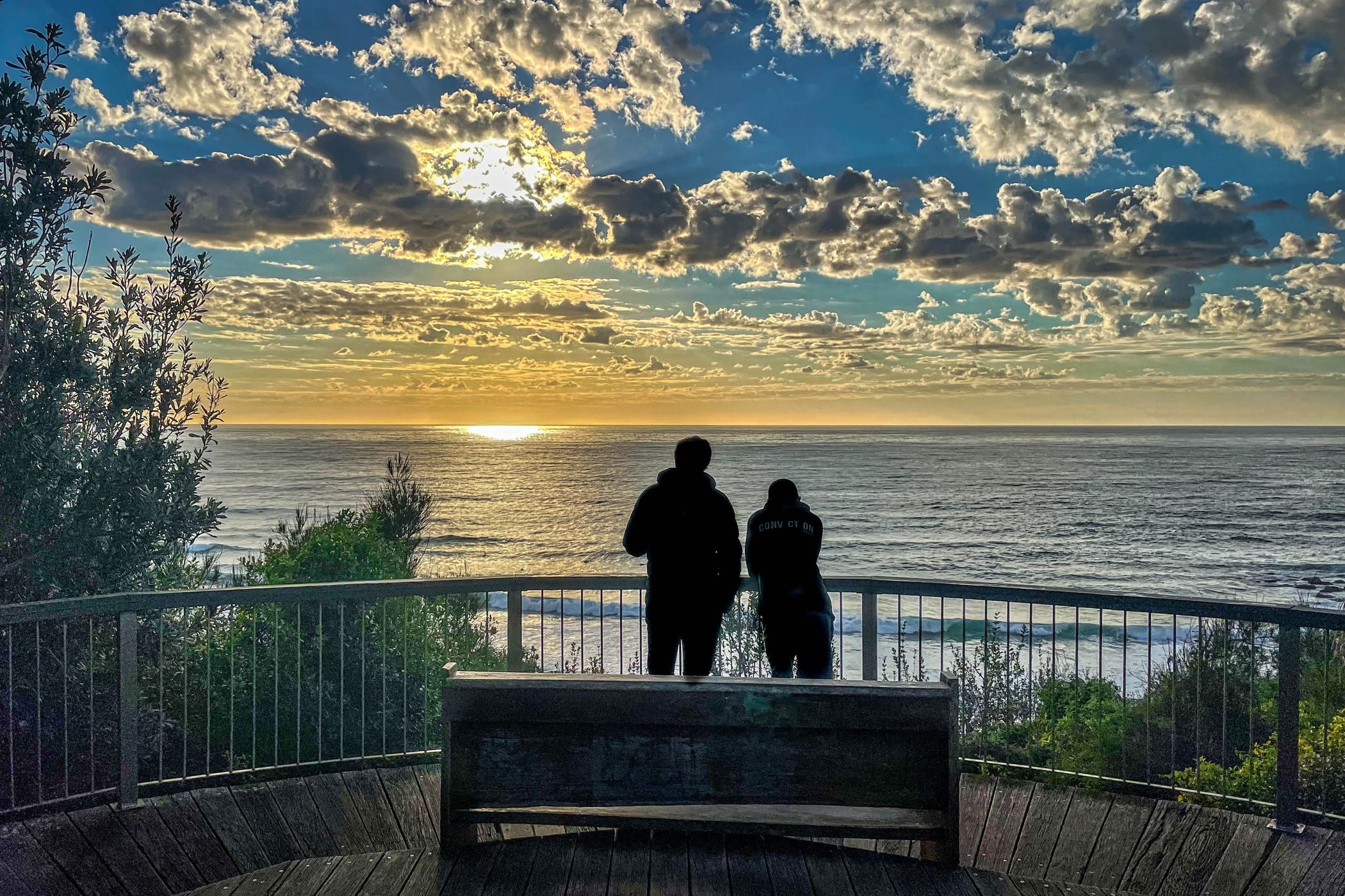 Watching the sunrise Warriewood, Sydney, New South Wales, Australia