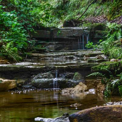 waterfall in the Roitsbach, Luxembourg