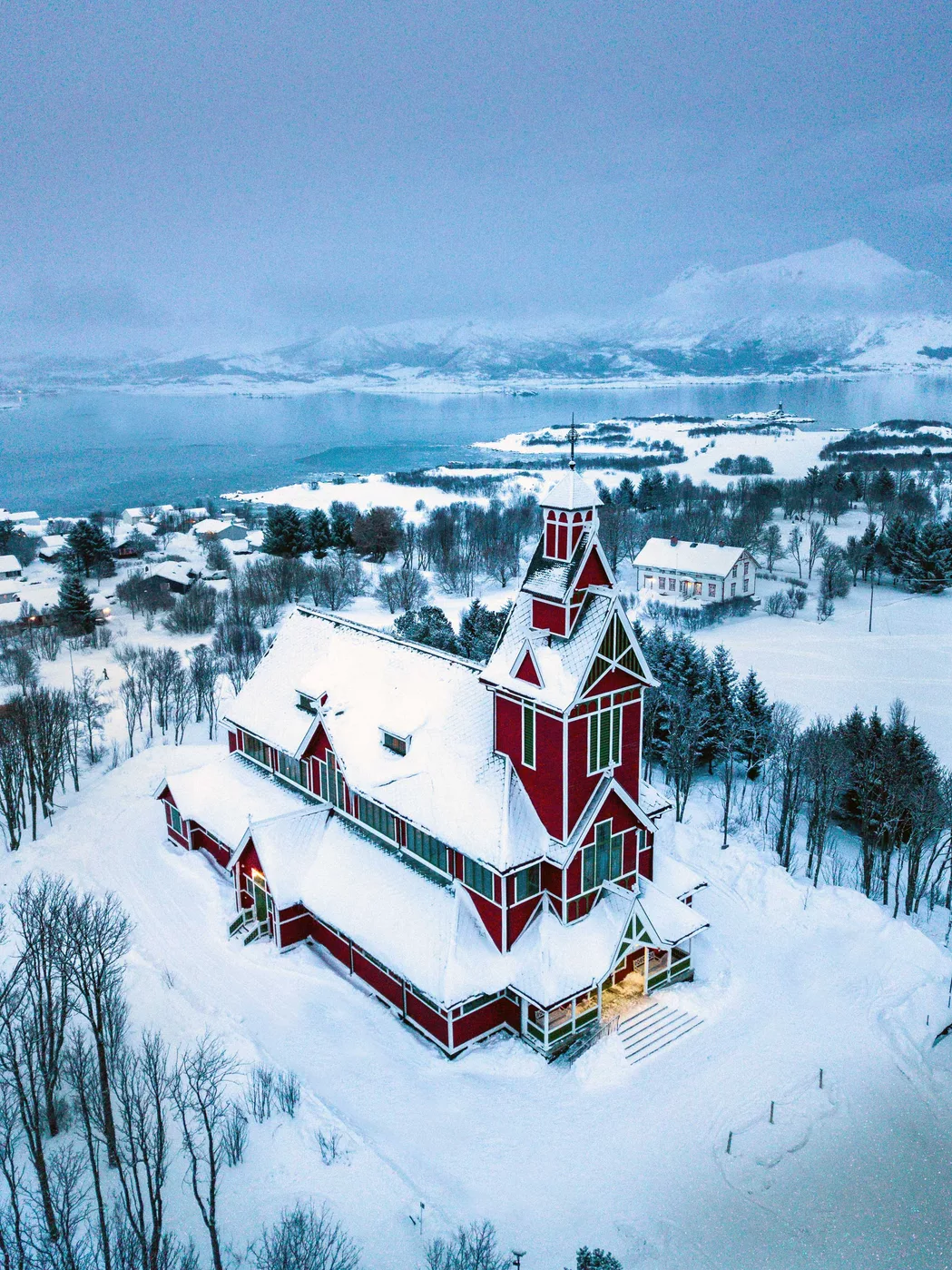 Church Buksnes [Drone], Norway