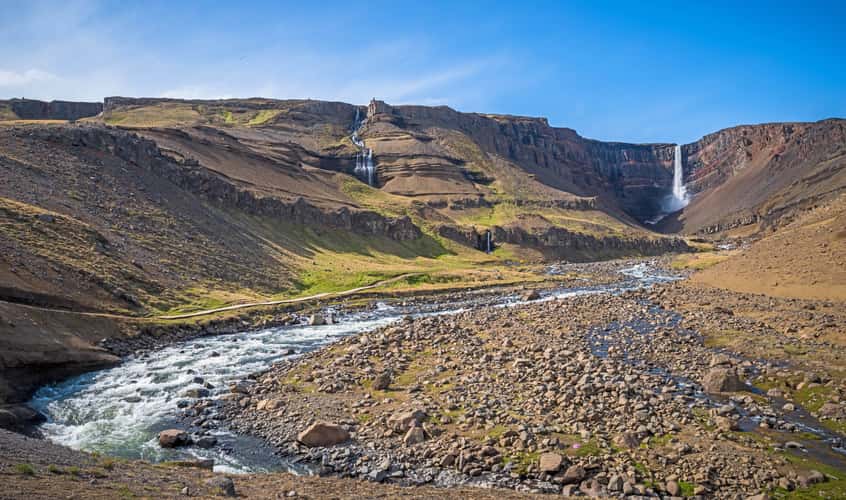 Hengifoss Waterfall