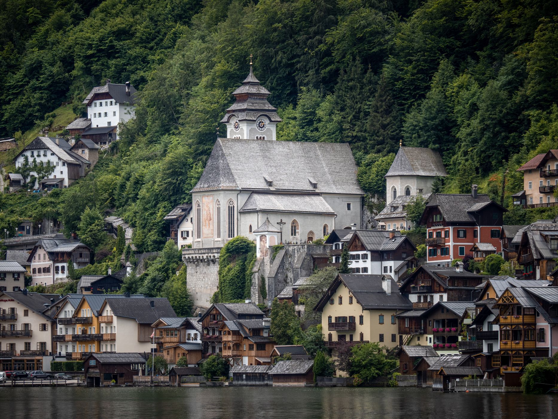 Hallstatt from shuttle boat, Austria