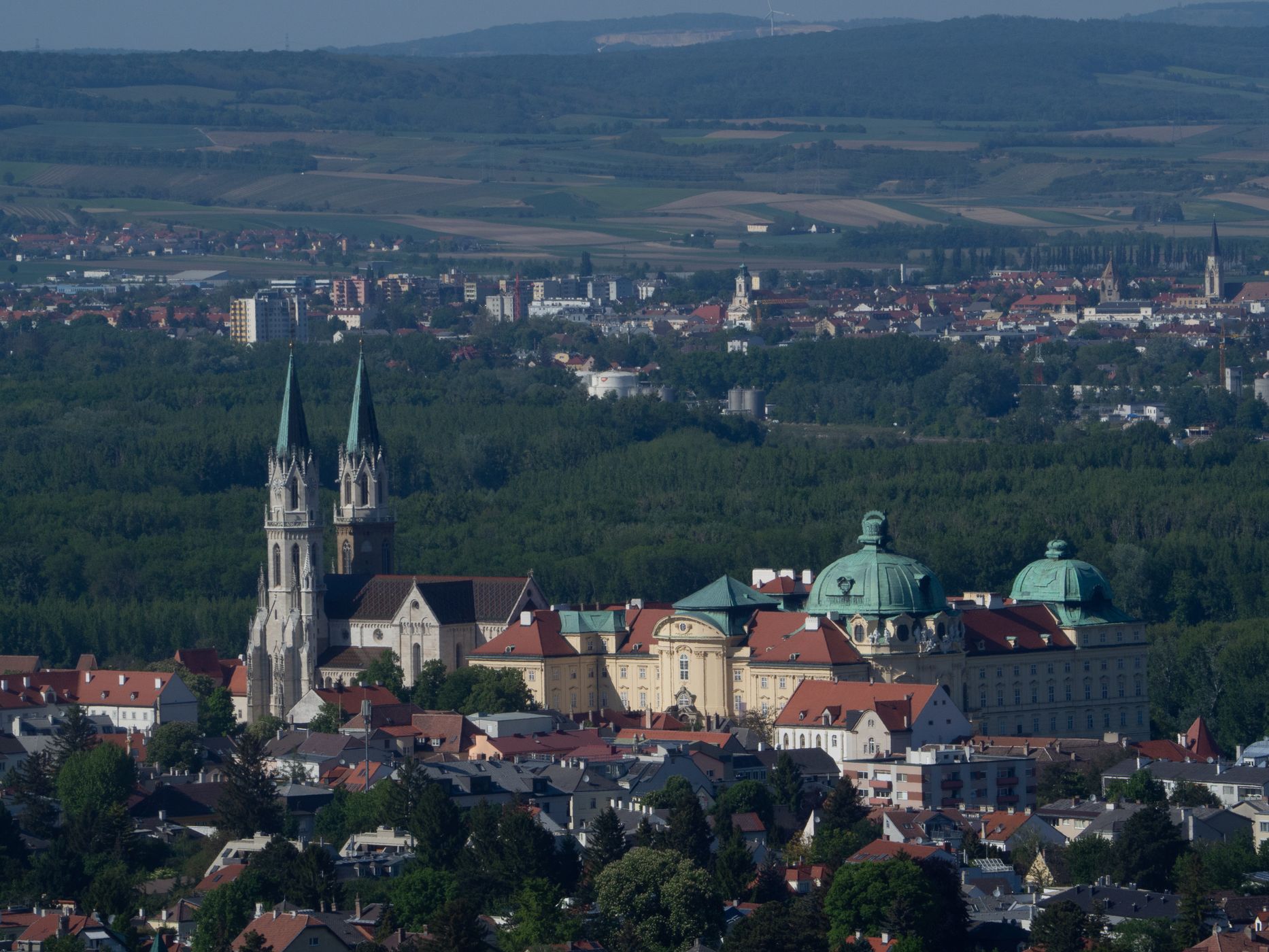Höhenstrasse, view over Klosterneuburg, Austria