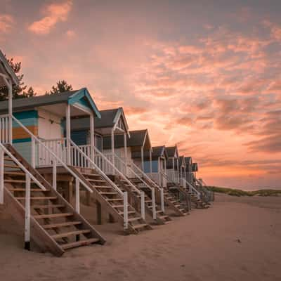 Holkham beach huts, United Kingdom