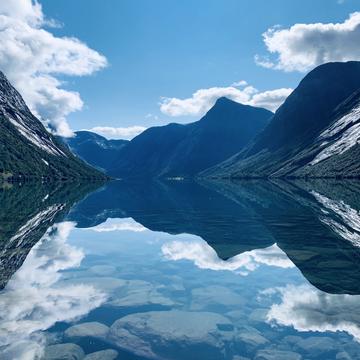 Kjosnesford lake, Norway