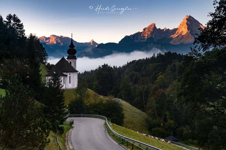 Maria Gern Church, Bavaria - Hill View