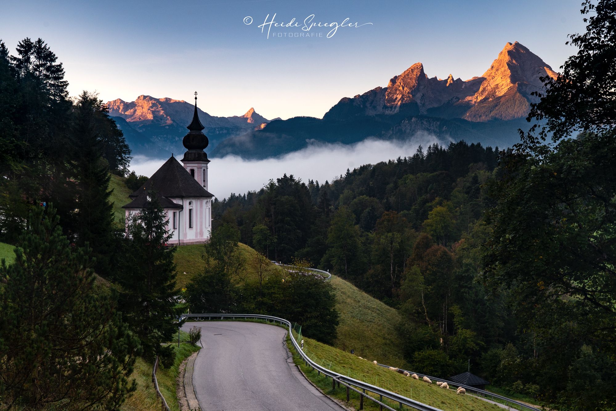 Maria Gern Church, Bavaria - Hill View, Germany