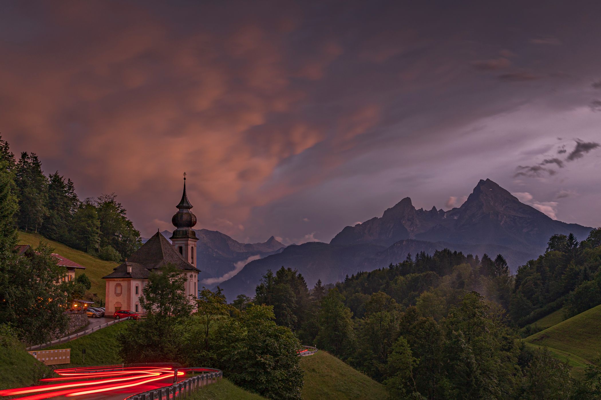 Maria Gern Church, Bavaria - Hill View, Germany