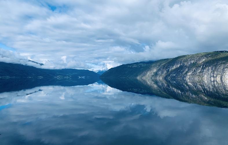 Mirror lake nearby Innviksfjord