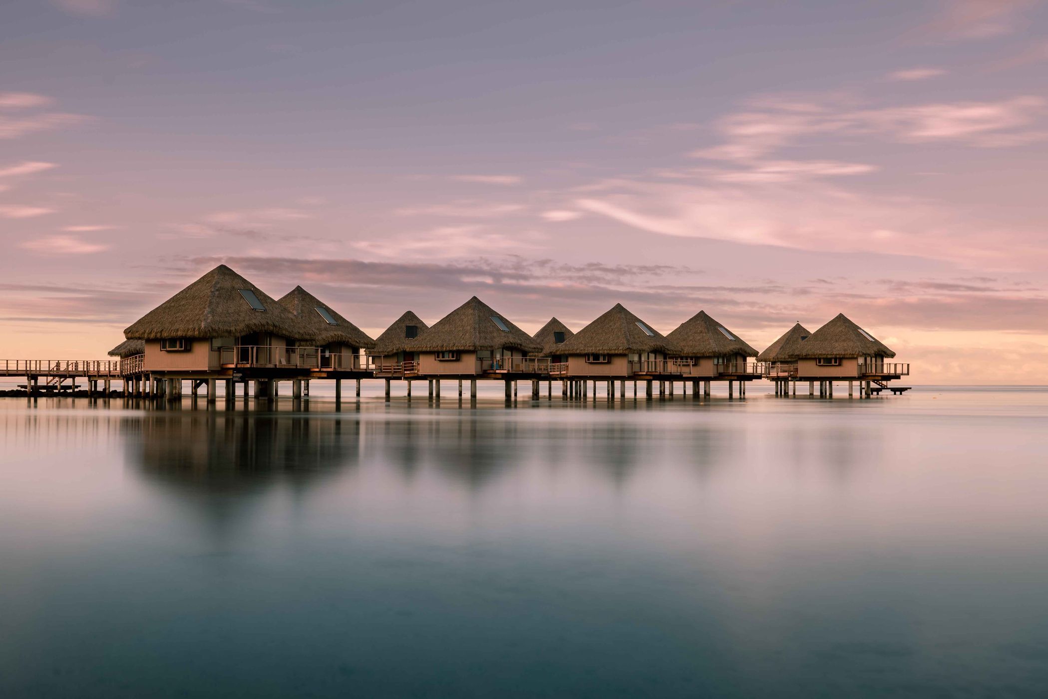 Overwater bungalows, French Polynesia