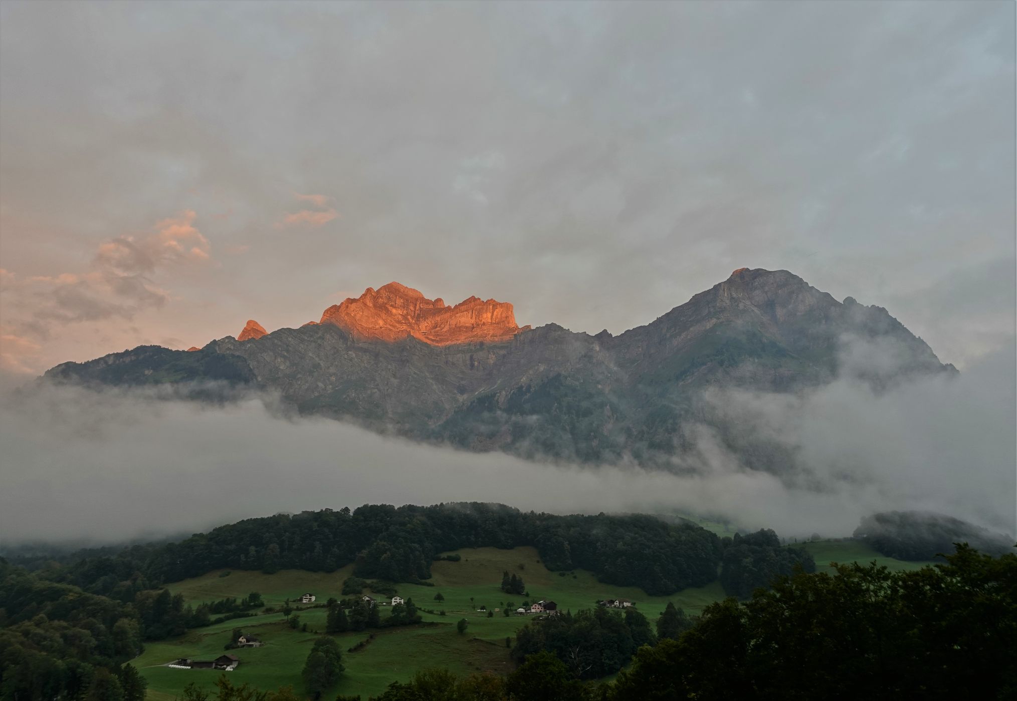 View on Mitlödi/GL, Switzerland