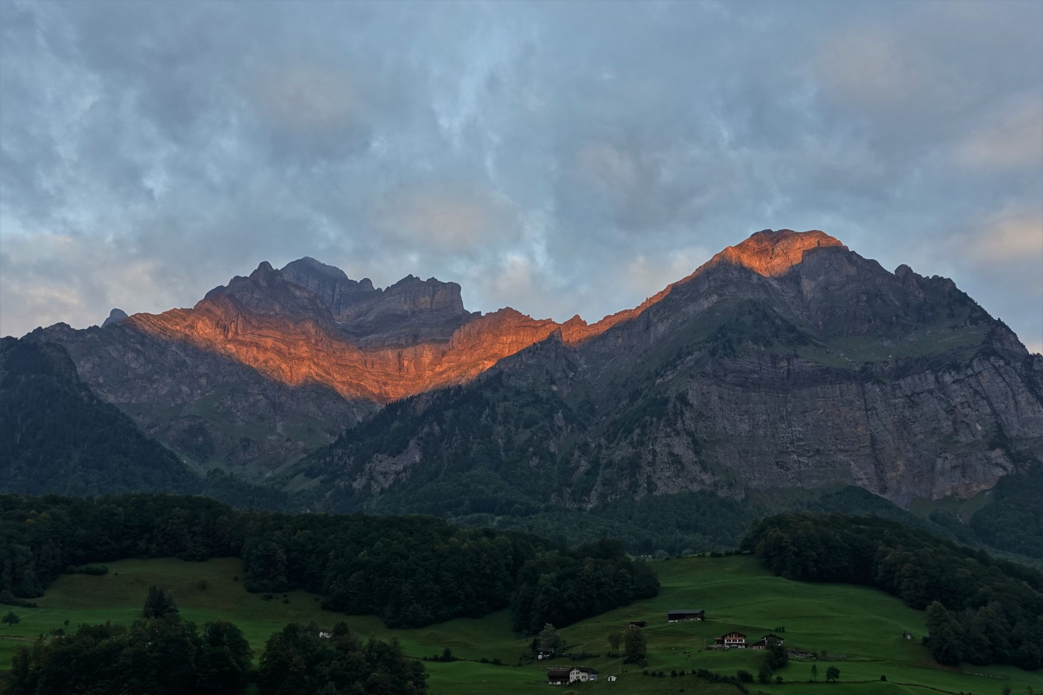 View on Mitlödi/GL, Switzerland