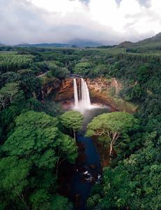 Wailua Falls, Kauai, Hawaii [Drone]