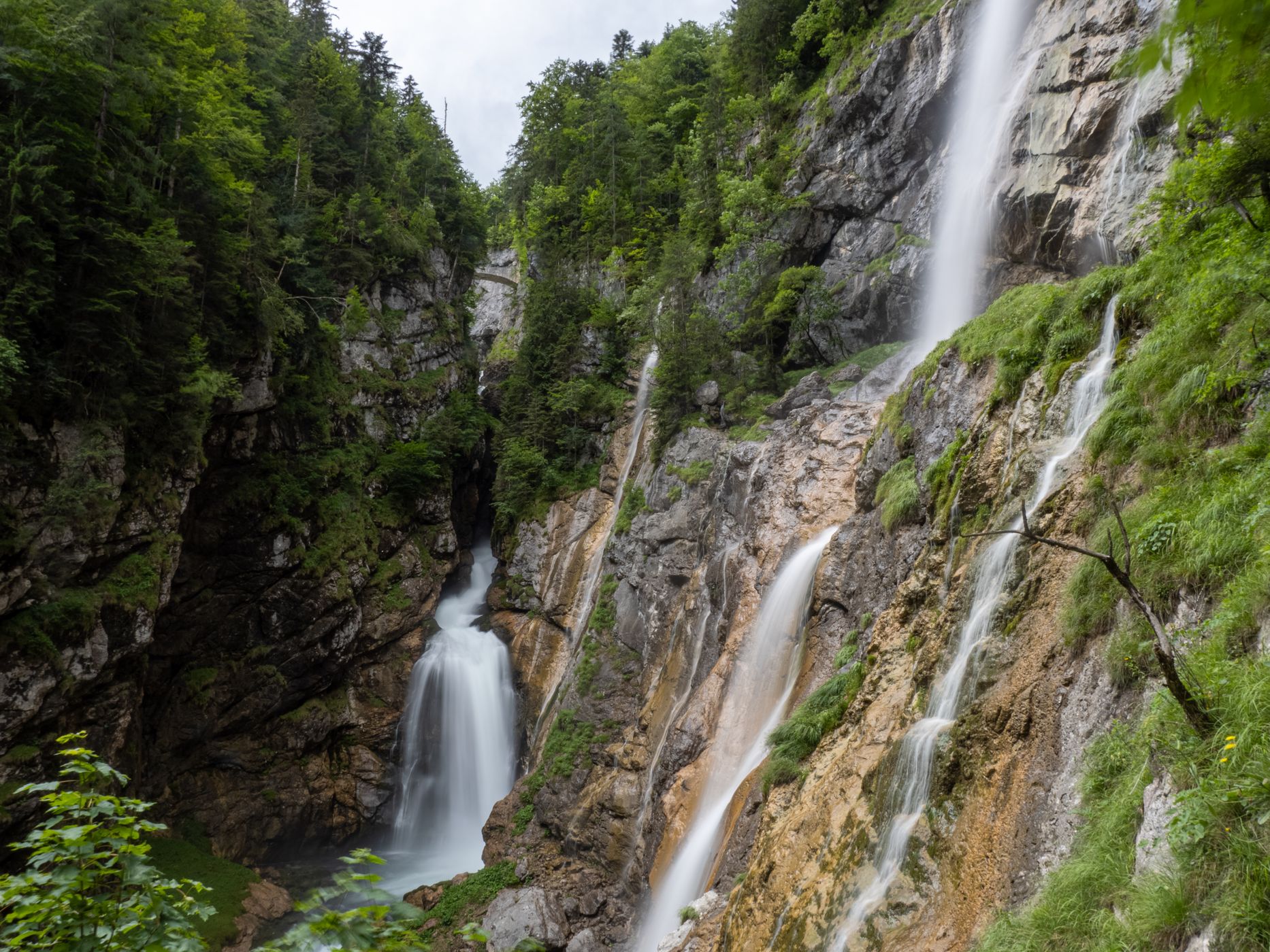 Waldbachstrub waterfall near Hallstatt, Austria