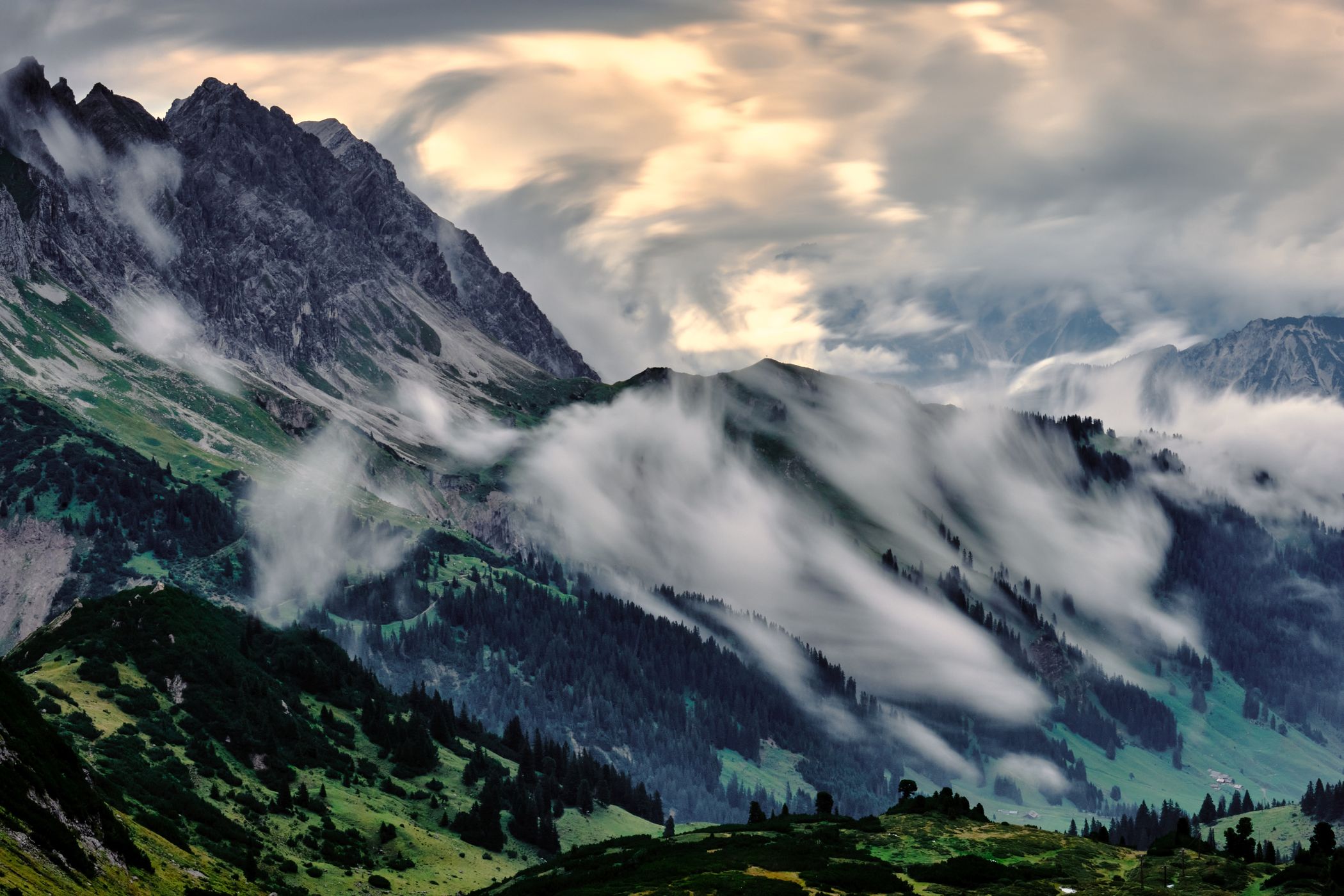 Zimba peak panorama, Austria