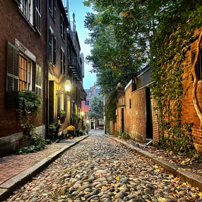 Acorn Street, Boston, USA