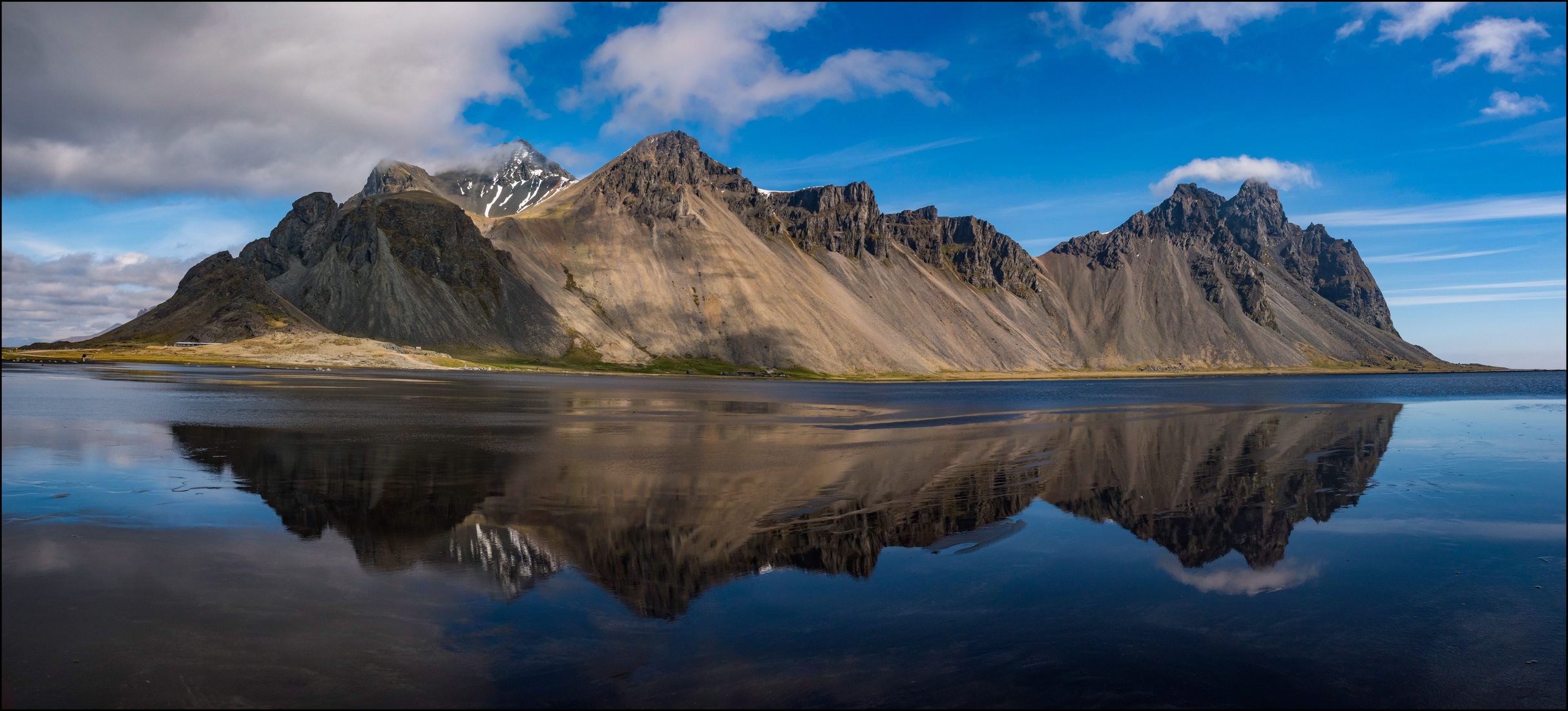 Aurora borealis at Vestrahorn Mountain, Iceland