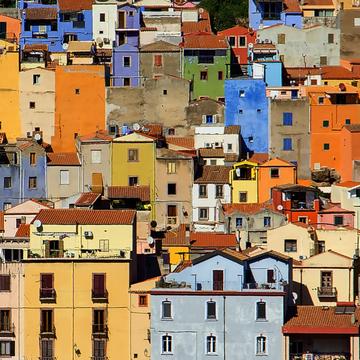 Bosa color houses, Italy