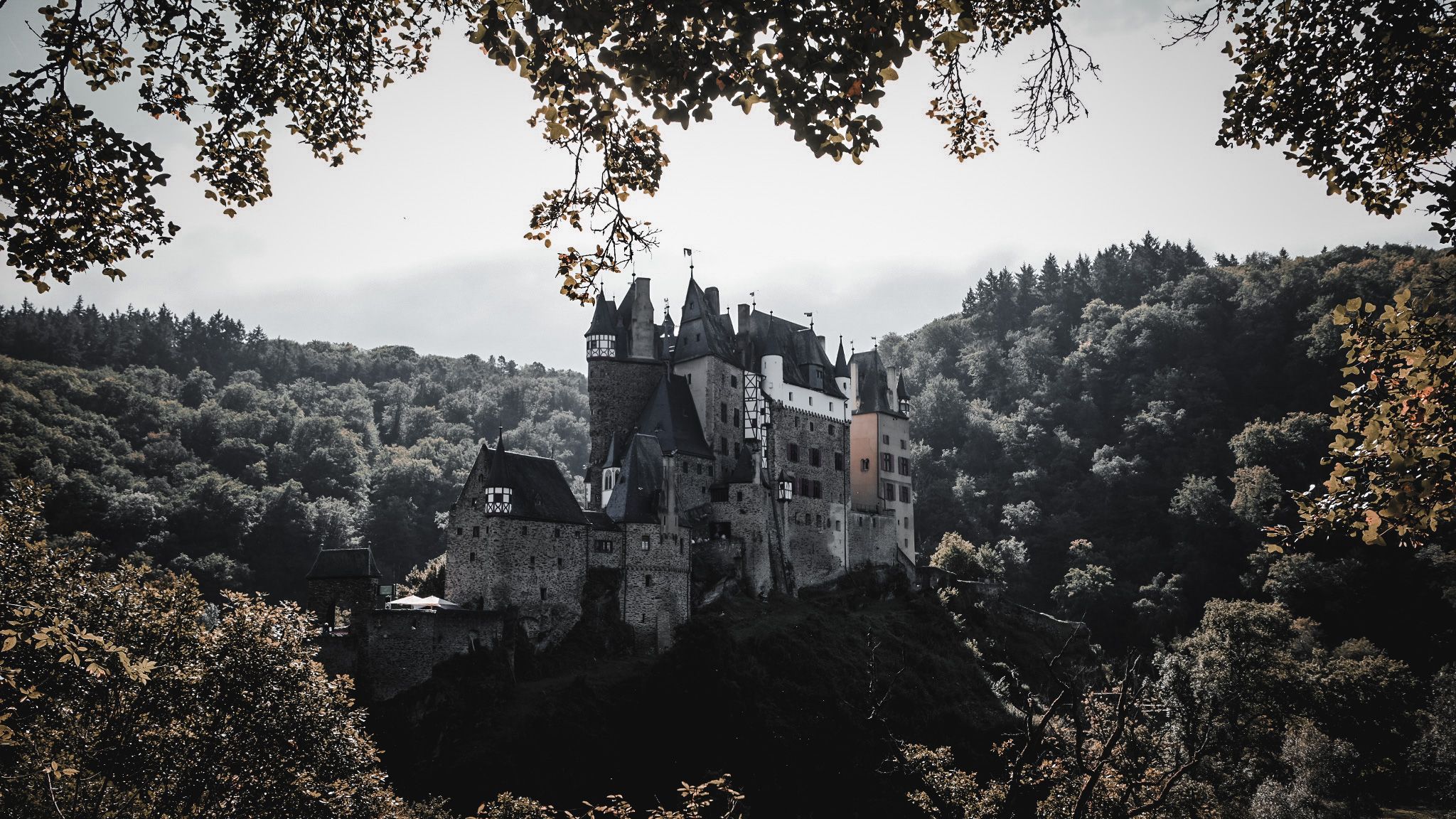 Eltz Castle from the side, Germany
