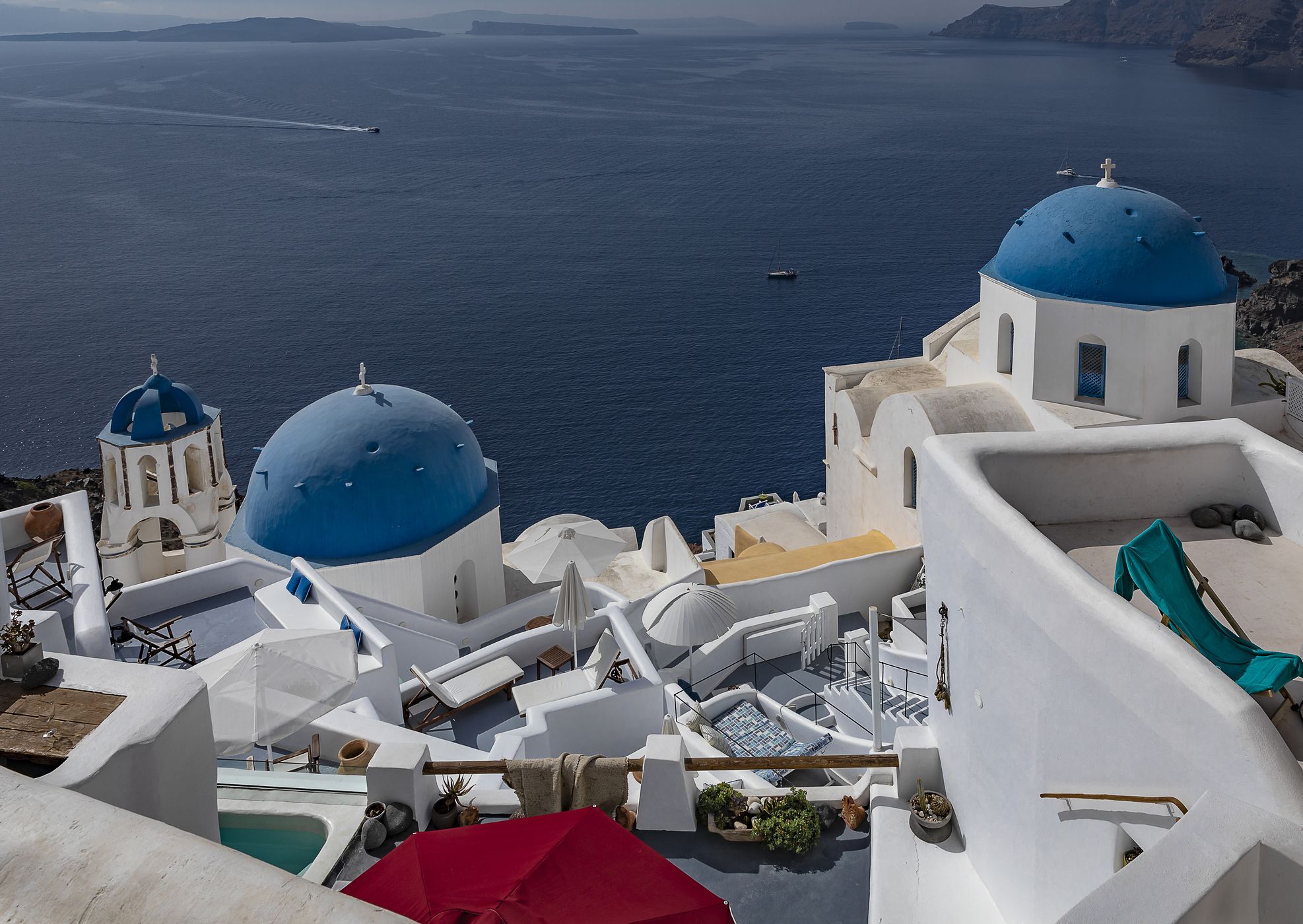 Churches of St Anastasi & St Spirydon in Oia, Santorini, Greece