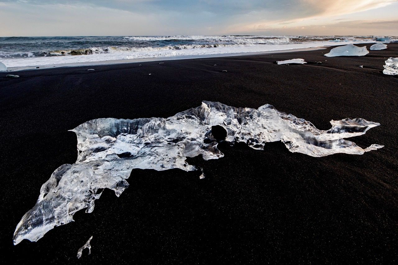 Diamond Beach Sunrise (Jokulsarlon Beach) Iceland, Iceland
