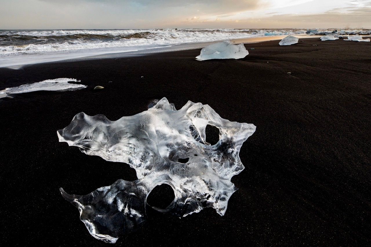 Diamond Beach Sunrise (Jokulsarlon Beach) Iceland, Iceland