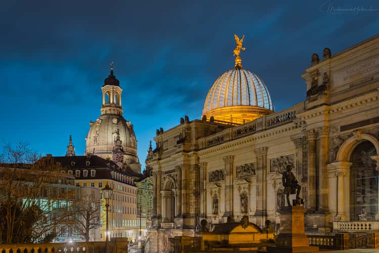 Domes at blue hour, Dresden
