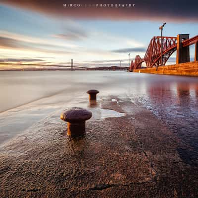 Close up from the Forth Bridge, Edinburgh, United Kingdom