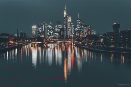 View from “Deutschherrenbridge“, Frankfurt am Main