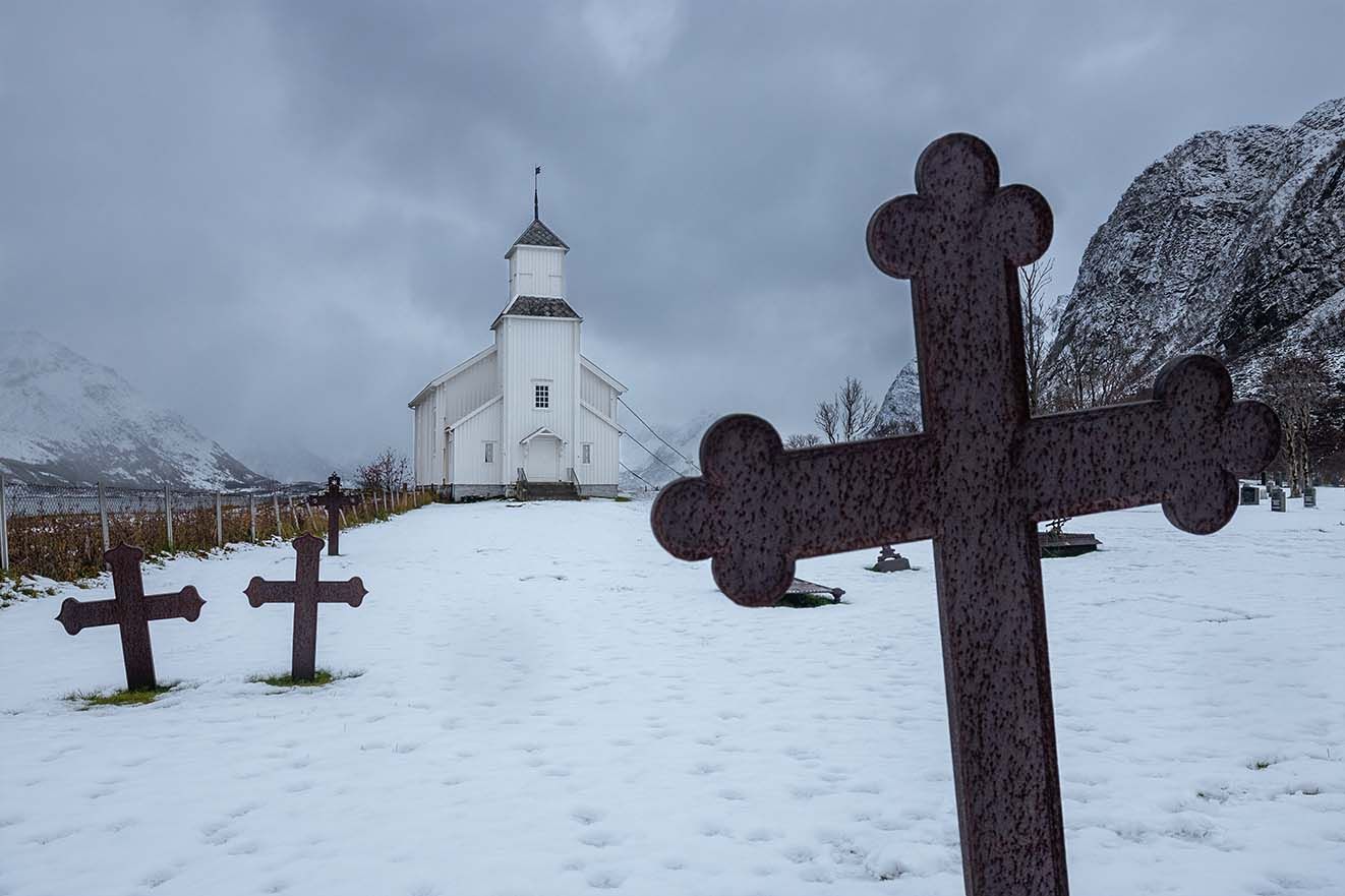 Gimsøy Church, Lofoten, Norway