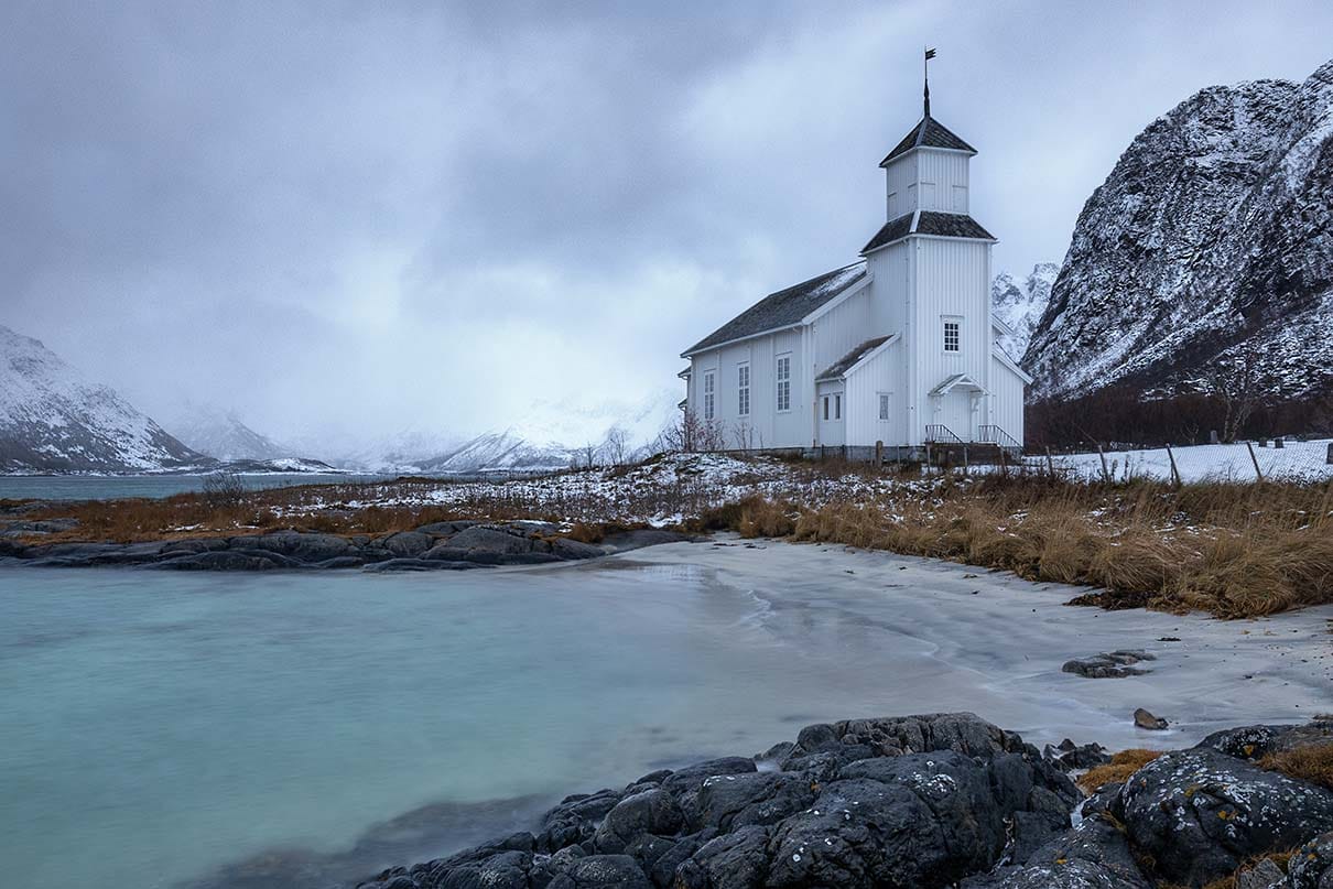 Gimsøy Church, Lofoten, Norway