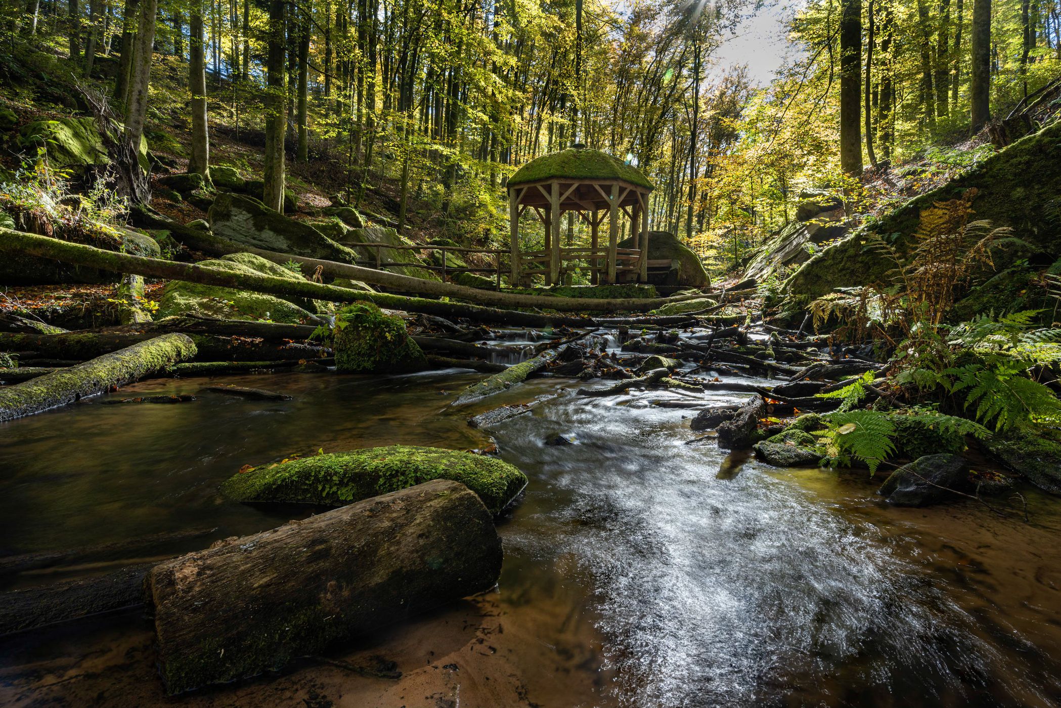 Wooden Pavilion at Karlstalschlucht, Germany