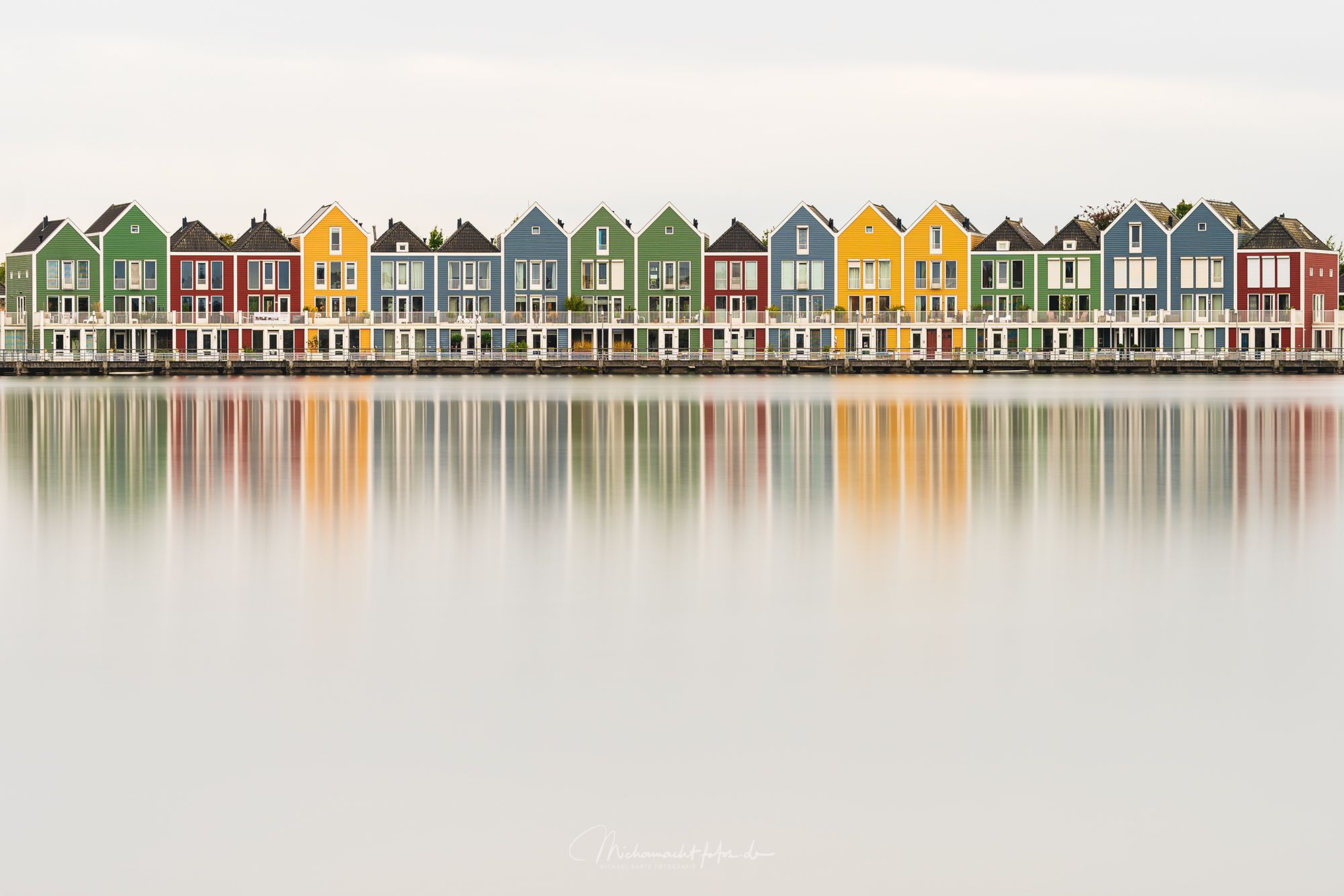 Houten rainbow houses, Netherlands