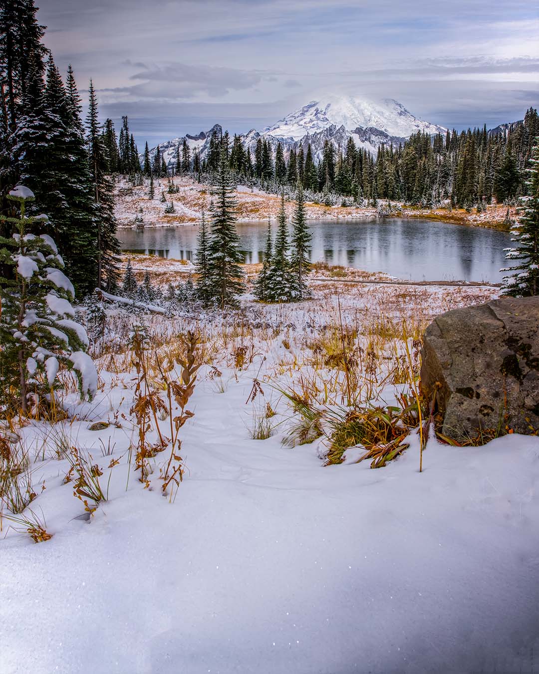 Lower Tipsoo Lake from Road, USA