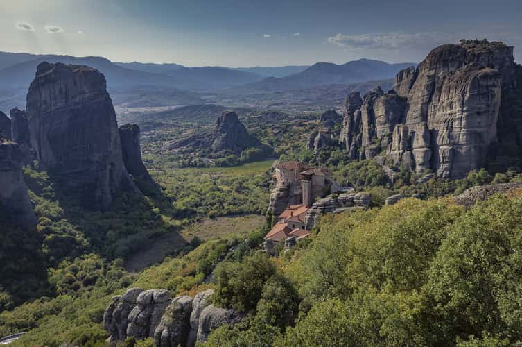 View of Meteora valley from Psaropetra Lookout