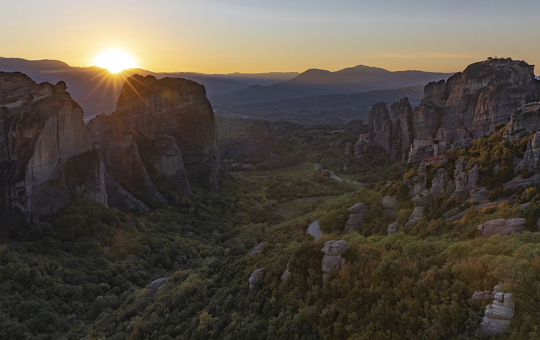 Meteora Thessaly from Main Observation Deck, Greece