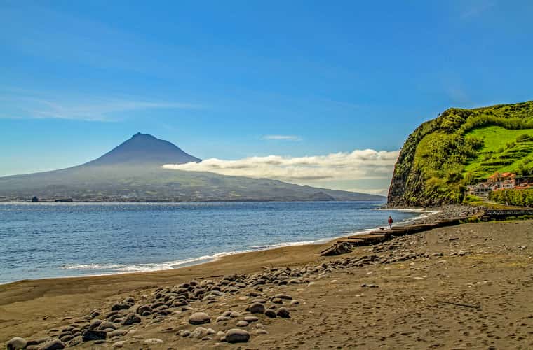 Mount Pico from Praia de Almoxarife, Faial island