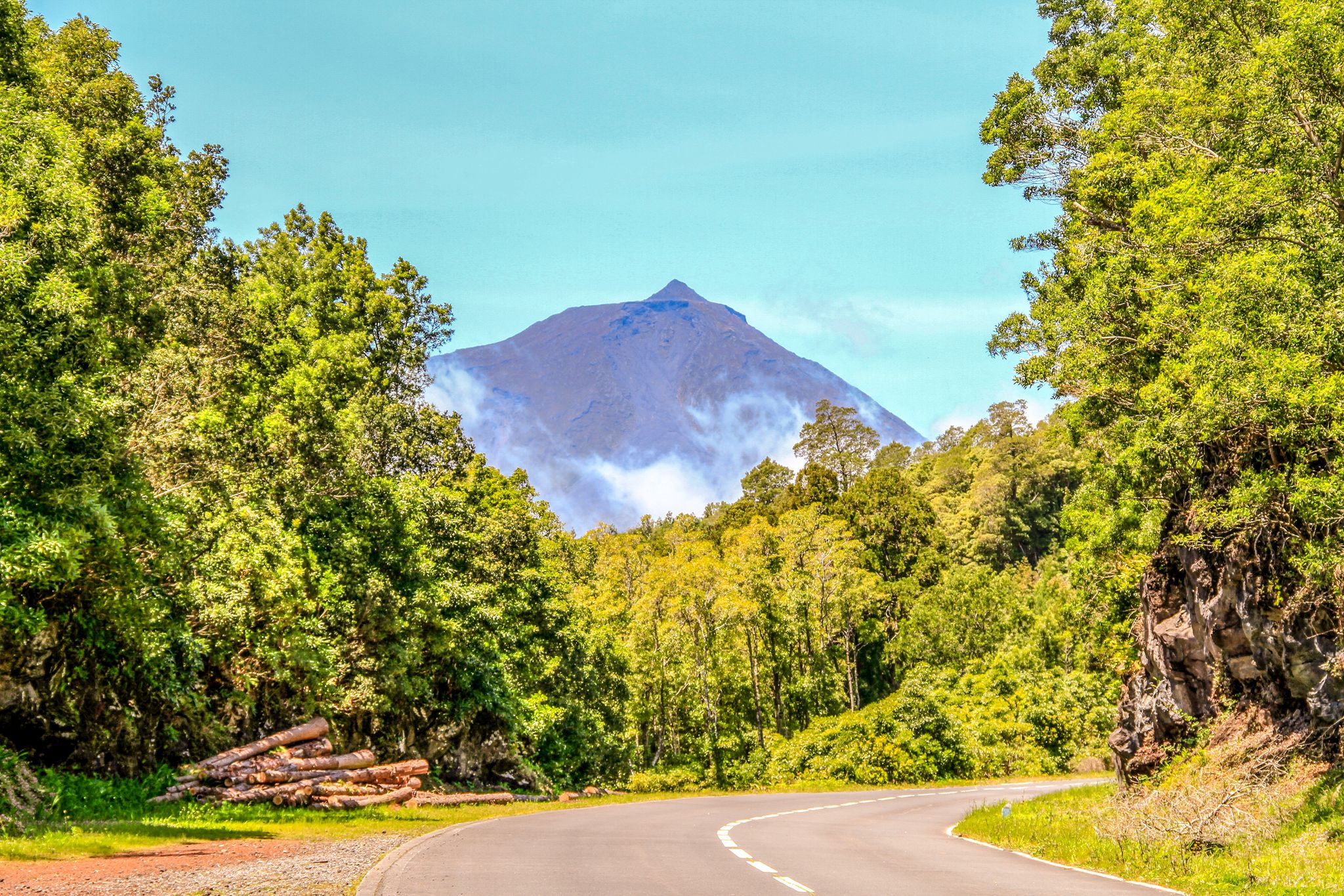 Mount Pico from the mountain road, Portugal