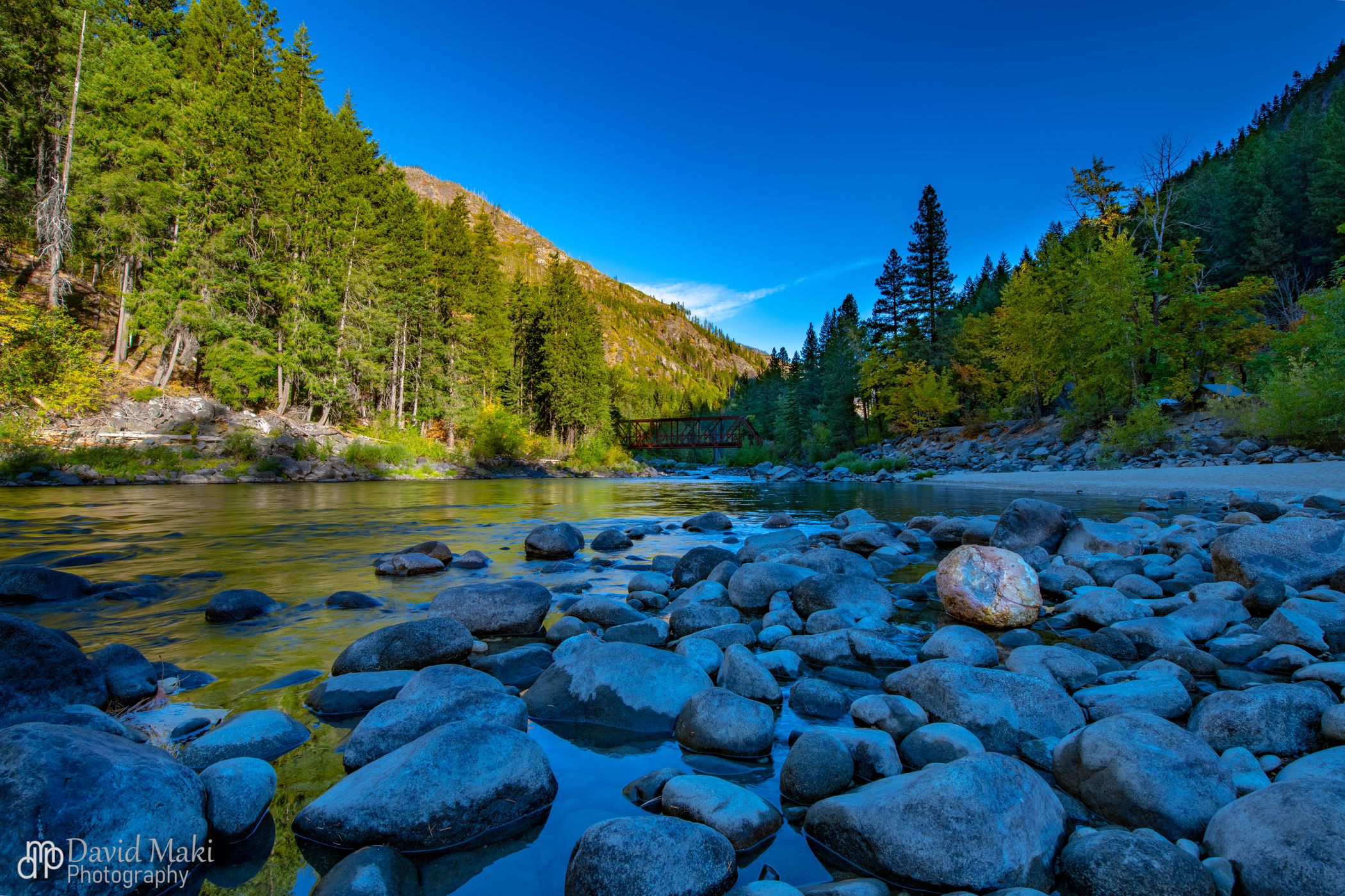 Red Bridge on the Wenatchee River, USA