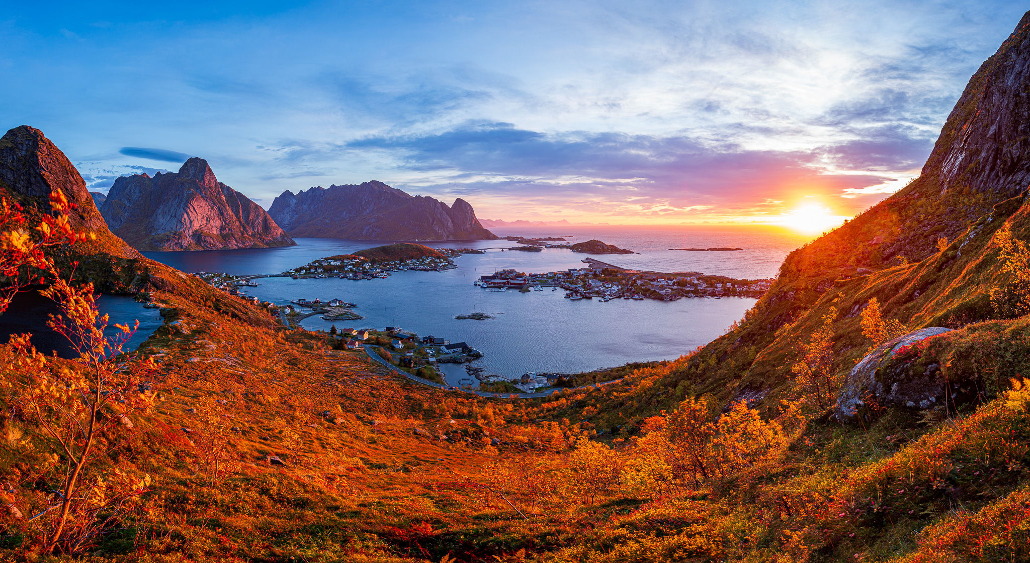 Sunrise above Reine, Norway